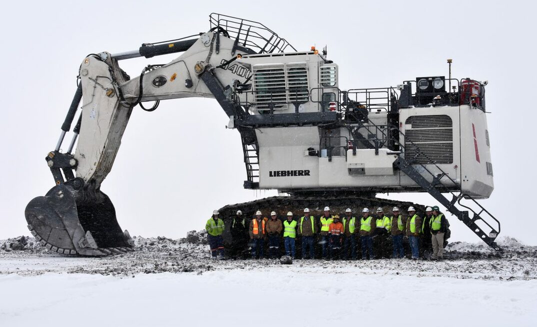 Tier 4F Liebherr excavator digs in