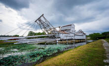 An old and abandoned tin mining ship in Batu Gajah Perak Malaysia.