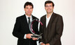 BMT's Darren Thornton (left) accepting an industry award in 2011