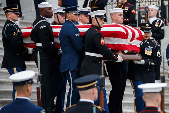  he casket with the remains of former  resident eorge  ush departs the  apitol during a tate uneral in ashington  ecember 5 2018 hoto by      