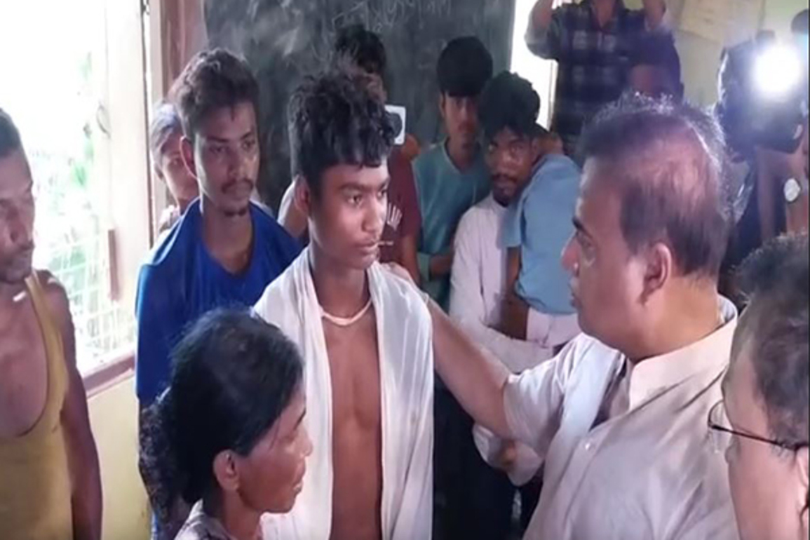 Assam CM Sarma visits flood-hit areas of Golaghat district, inspects relief camps