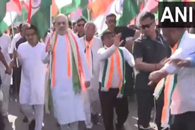 Gujarat: Union Minister Amit Shah participates in Tiranga Yatra in Ahmedabad