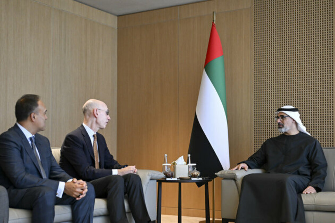Khaled bin Mohamed bin Zayed meets with National Basketball Association Commissioner Adam Silver