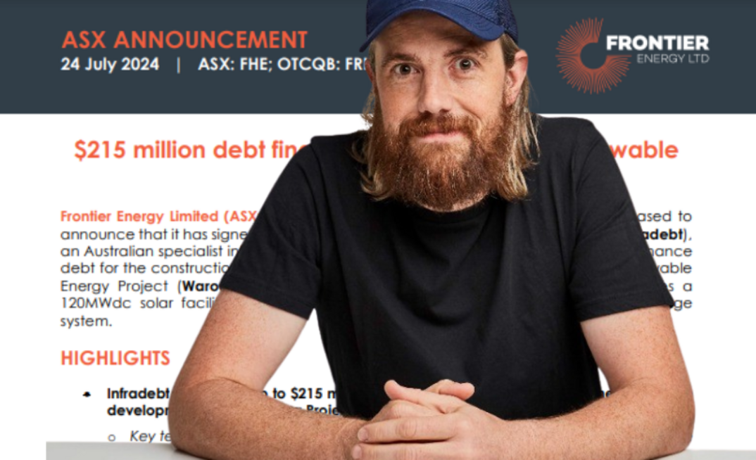 Cannon-Brookes provides $215M backing for Frontier's Waroona Renewable Energy Project