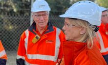  Cooper Energy CEO Jane Norman speaks with staff. 