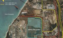  A map showing the proposed site of the WA Lithium refinery.