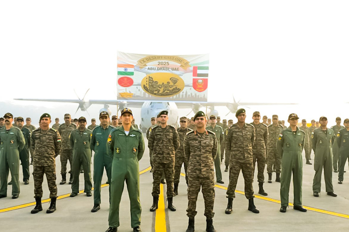 Indian Army contingent departs for India-UAE joint military exercise DESERT CYCLONE-II in Abu Dhabi