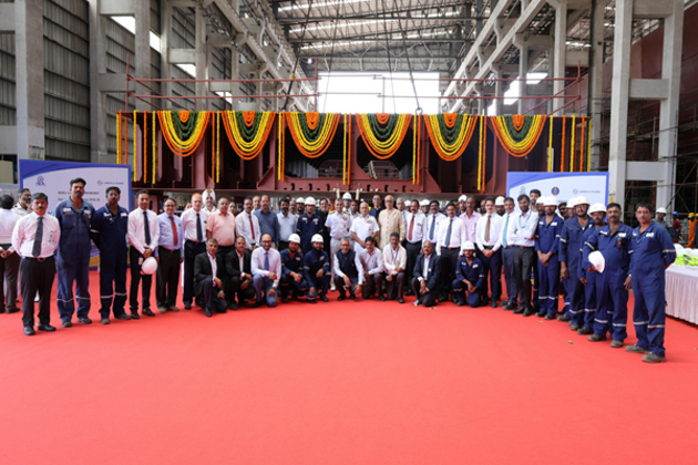 'Keel Laying' ceremony of third fleet support ship for Indian Navy held at Kattupalli