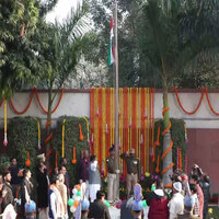 R-Day 2026: BJP national president Nitin Nabin unfurls tricolour at party headquarters