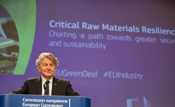 Thierry Breton, European commissioner for Internal market, advocates for the CRMA in 2020. Photo: Thierry Breton / LinkedIn