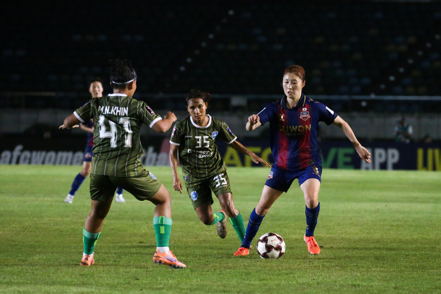 (SP)MYANMAR-YANGON-FOOTBALL-AFC WOMEN'S CHAMPION LEAGUE-SUWON FC WOMEN VS ISPE WFC
