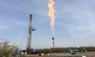  Dempsey 1-15 gas flare before connection to the sales pipeline in January 2018.
