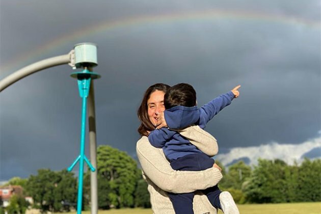 Kareena Kapoor enjoys London rainbow with her 'Jeh Baba'