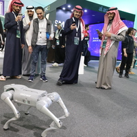 SAUDI ARABIA-RIYADH-FUTURE OF MEDIA EXHIBITION-CHINESE ROBOT DOG