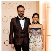 Oscars 2026: Isha Ambani turns heads in Vintage Valentino, walks red carpet with husband Anand Piramal