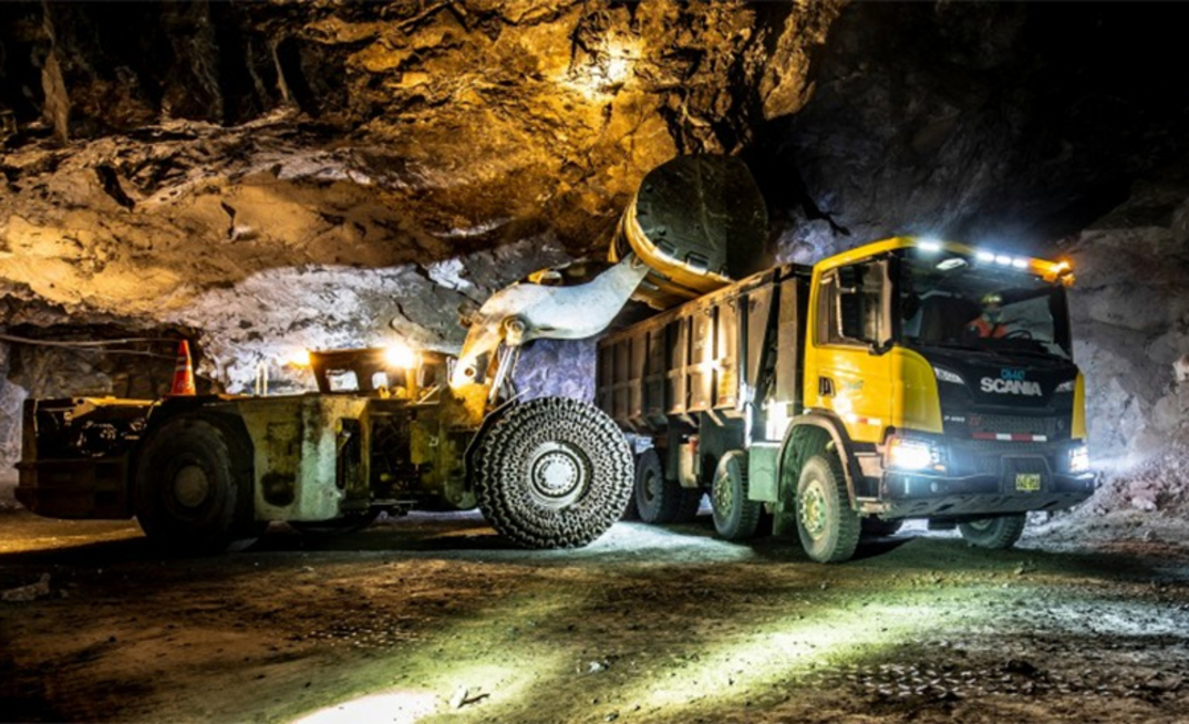 Operação em mina subterrânea