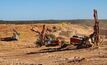 Drilling second shot with load and haul operations in background (August 27). Credit: Horizon