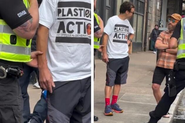 Police Scotland respond to viral 'plasticine' T-shirt detention video