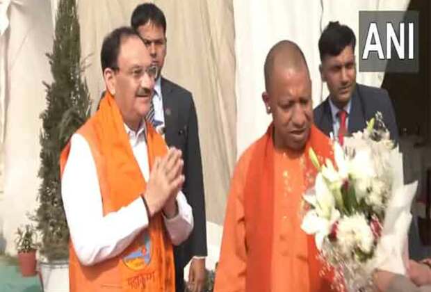 JP Nadda takes holy dip at Triveni Sangam with his family during Maha Kumbh