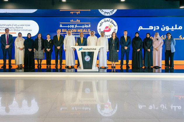 Dubai Duty Free rings Nasdaq Dubai's market opening bell in support of '1 Billion Meals Endowment' campaign