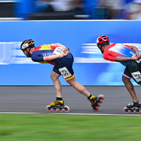 (SP)CHINA-CHENGDU-THE WORLD GAMES 2025-INLINE SPEED SKATING ROAD-MEN'S POINT RACE 10,000M-FINAL (CN)