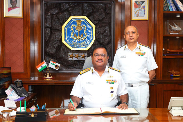 Vice Admiral B Sivakumar assumes charge as the Chief of Materiel-Indian Navy