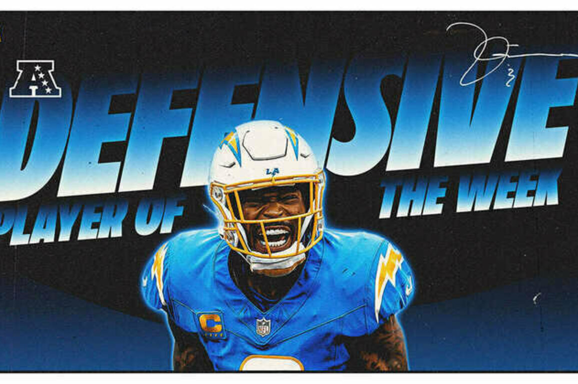 Derwin James Named AFC Defensive Player of the Week