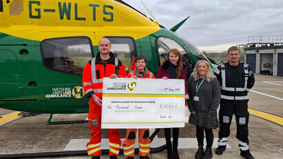 Grant UK donates £10,000 to Wiltshire and Bath to Air Ambulance 