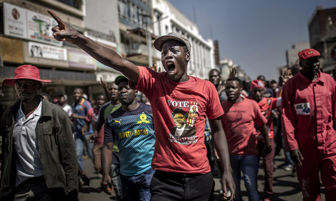 Zimbabwe opposition protests outcome of polls criticised by observers Zimbabwe opposition protests outcome of polls criticised by observers