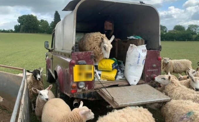Police said the Land Rover was stolen from a farm in Shropshire (West Mercia Police)