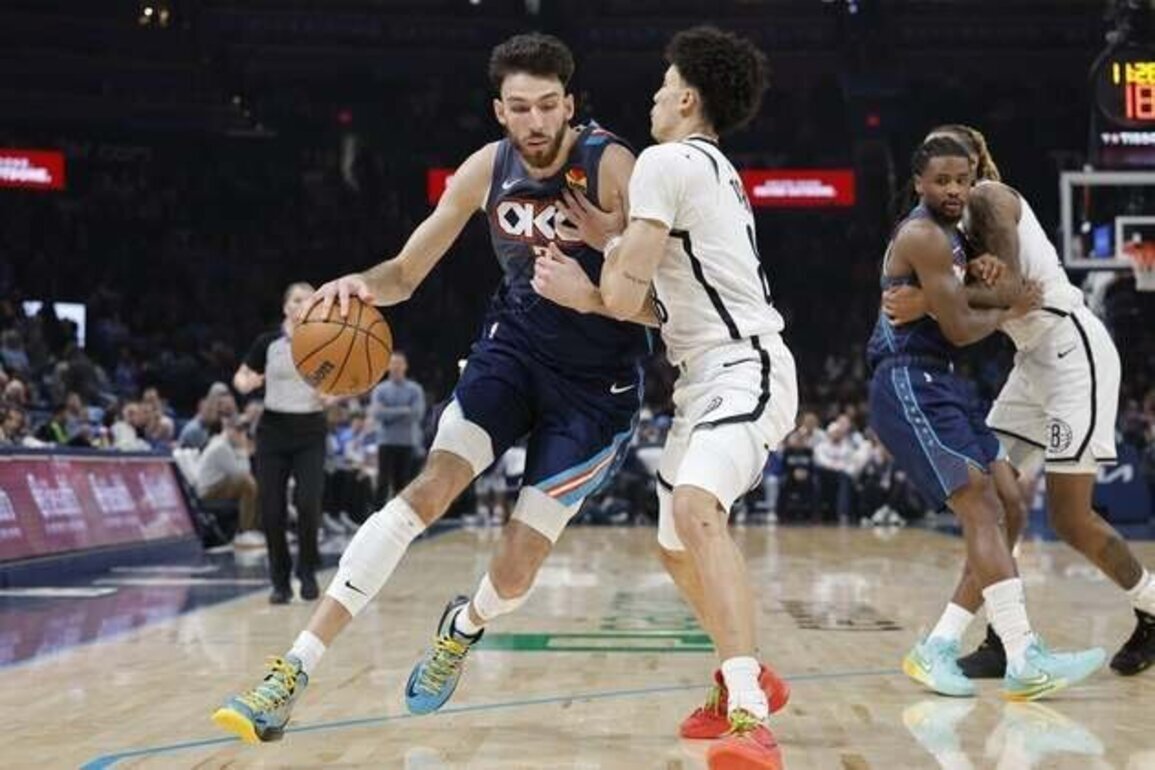 Second-quarter spurt propels Thunder past Nets