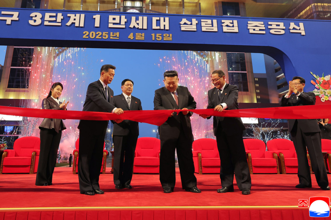 Kim Jong Un cuts ribbon on latest 10K-home skyscraper street on Day of the Sun