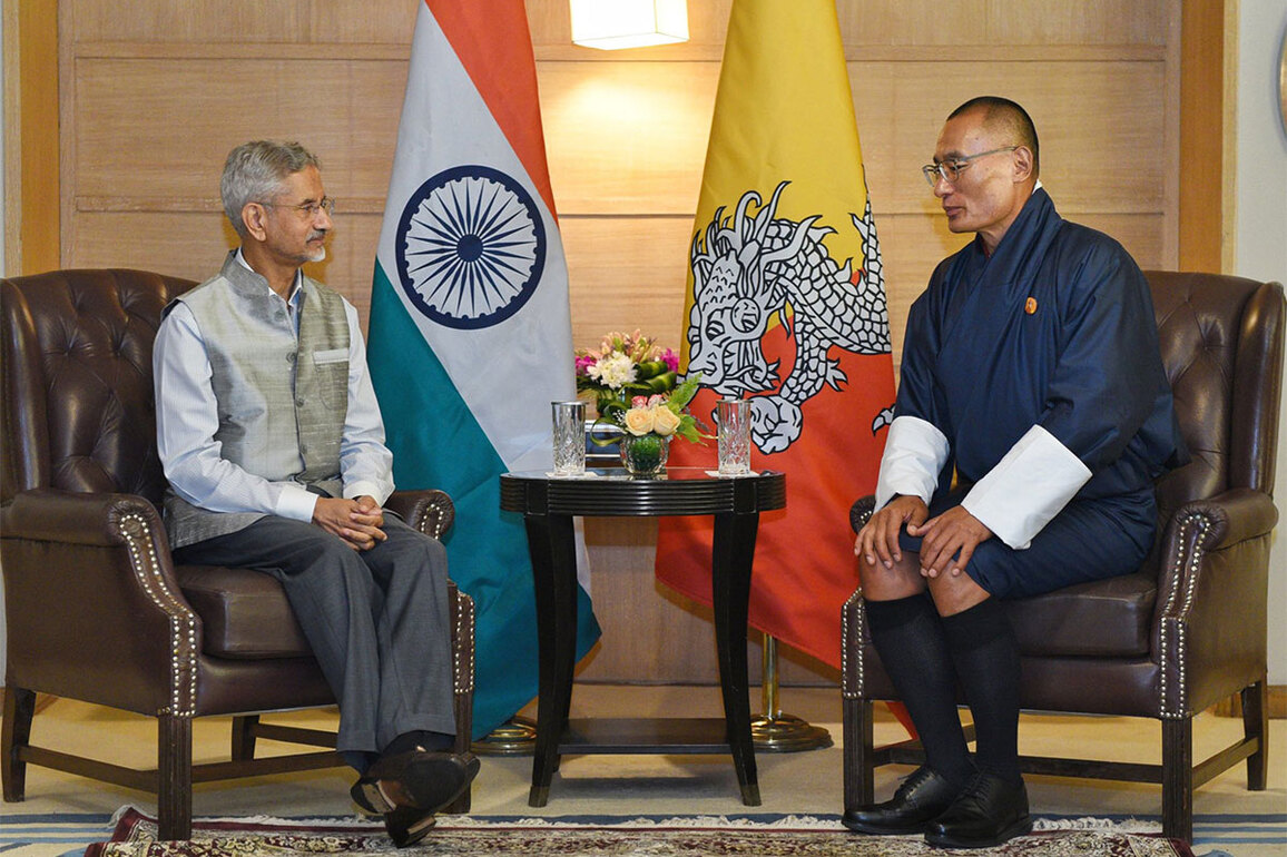 EAM Jaishankar meets Bhutan PM Tshering Tobgay in Delhi