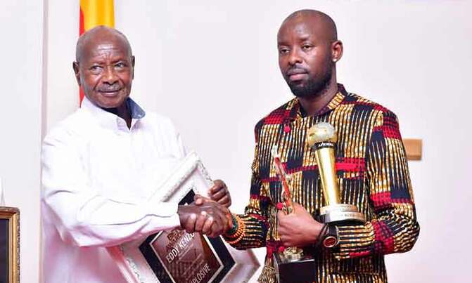 Museveni meets Eddy Kenzo Museveni meets Eddy Kenzo