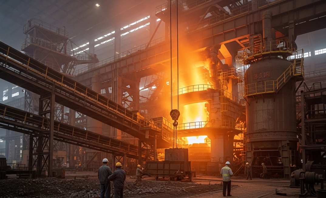 produção de aço china alto-forno