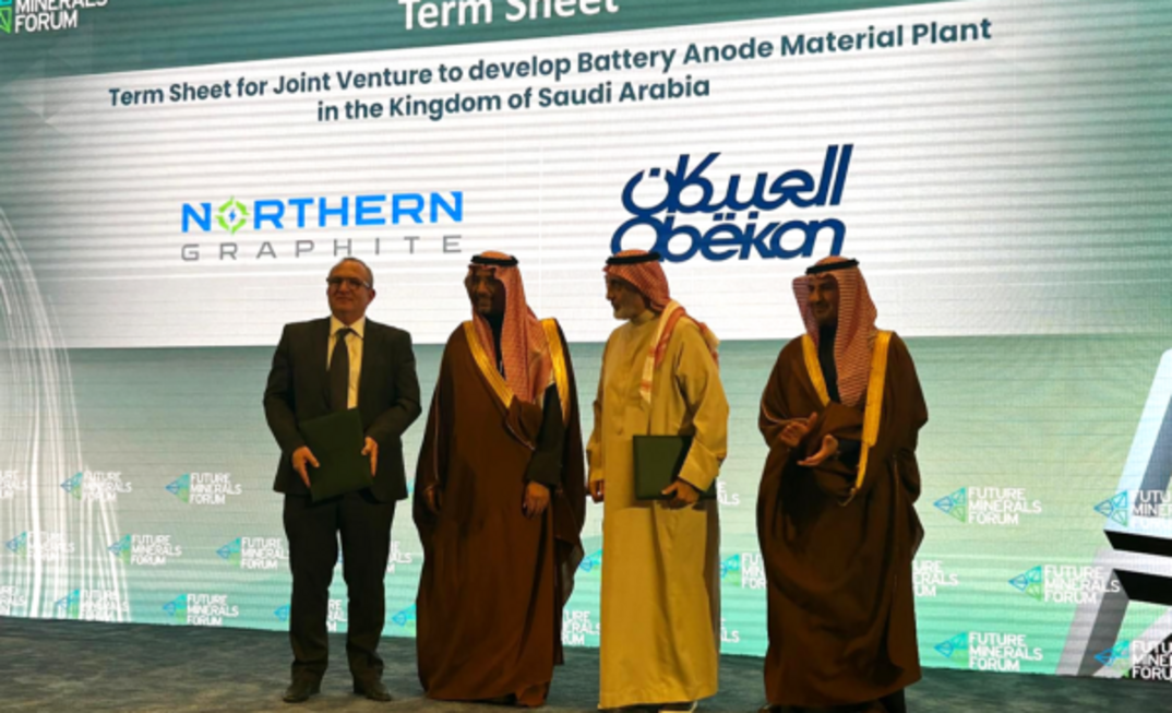 The JV between Northern Graphite and the Al Obeikan Group was signed at the FMF 2026
