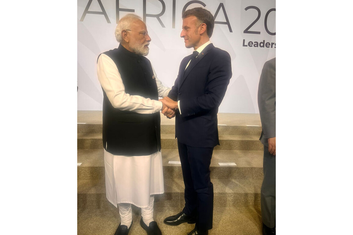 "Long live the friendship between our countries," says French President Macron after meeting PM Modi