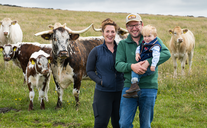 Jane and Stuart Mycock with their son Monty.
