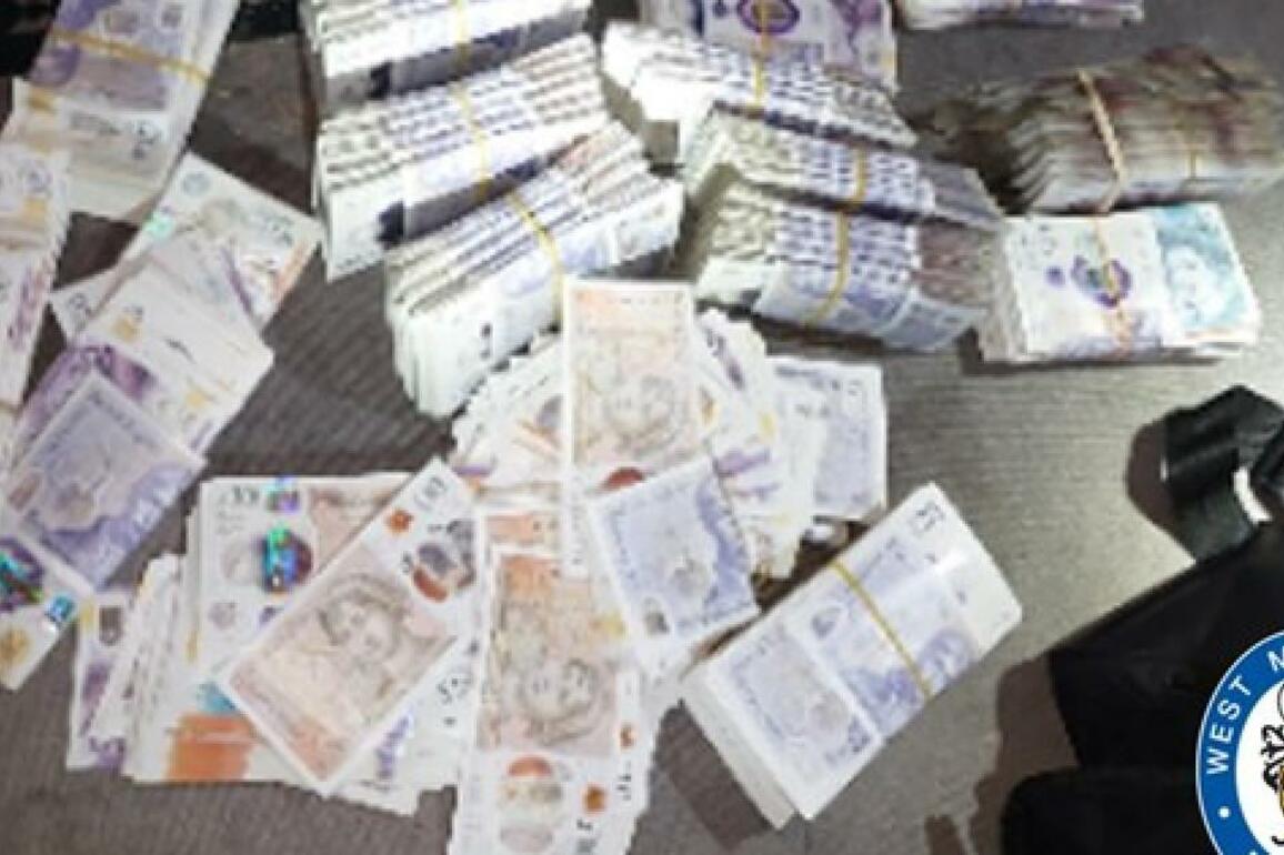 Villa Road West Midlands Police seize 100k in cash