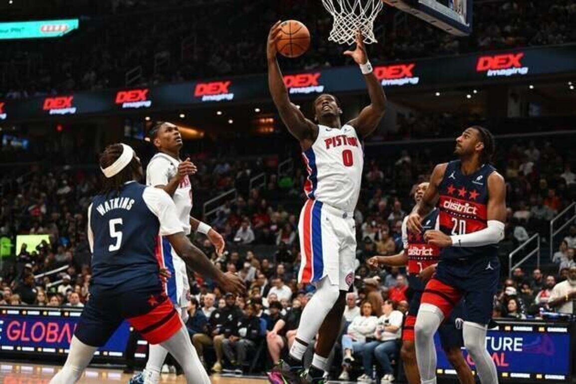 Jalen Duren exits early as Pistons dominate Wizards again