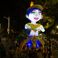 CAMBODIA-SIEM REAP-GIANT PUPPET-PARADE