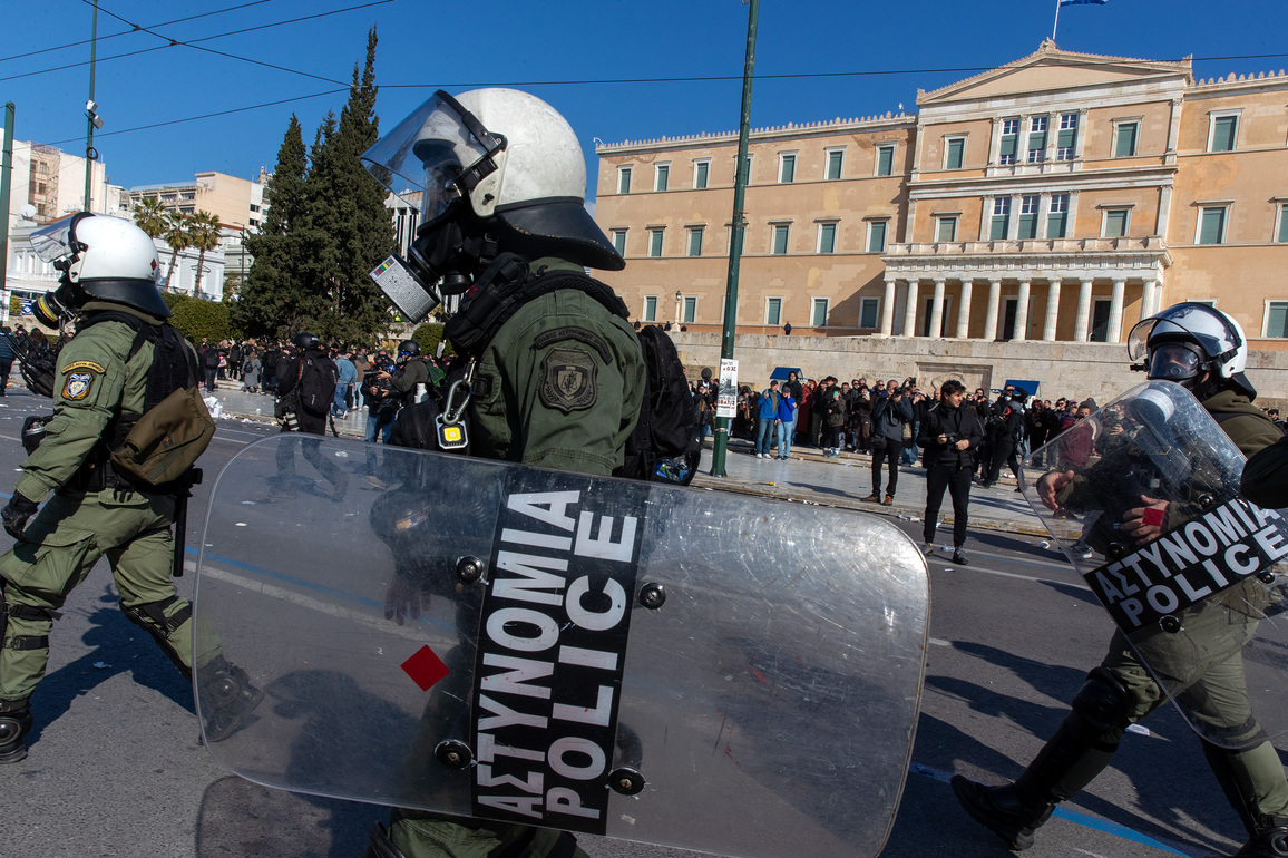 GREECE-ATHENS-TRAIN CRASH-ANNIVERSARY-DEMONSTRATIONS