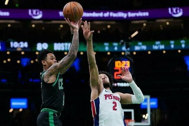 NBA roundup: Celtics snap Pistons' 13-game winning streak