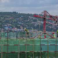 RWANDA-KIGALI-FINANCIAL AND BUSINESS SQUARE-TOPPING-OUT