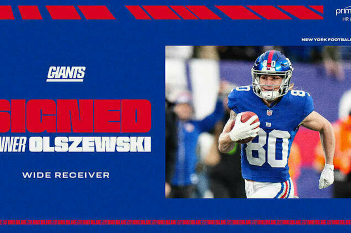 Giants bring back Gunner Olszewski, place Bryce Ford-Wheaton on IR