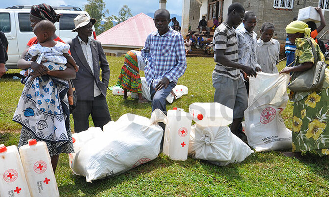 Bududa landslides victims receive relief items worth sh30m Bududa landslides victims receive relief items worth sh30m