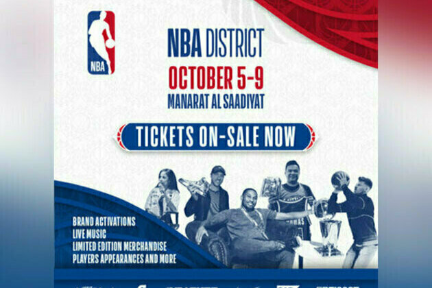 "NBA District" fan event in Abu Dhabi to celebrate the NBA and popular culture coming together from Oct 5-9 as part of league's first games in the UAE