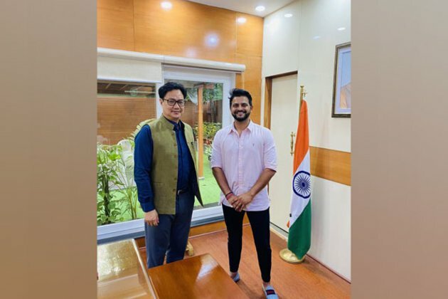 Had great conversation on sports: Raina after meeting Rijiju