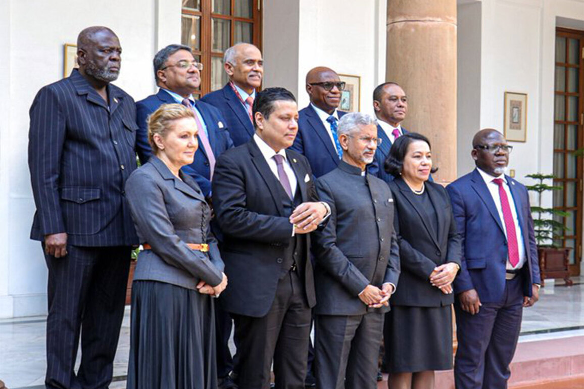 EAM Jaishankar hosts Permanent Representatives to the UN of seven countries