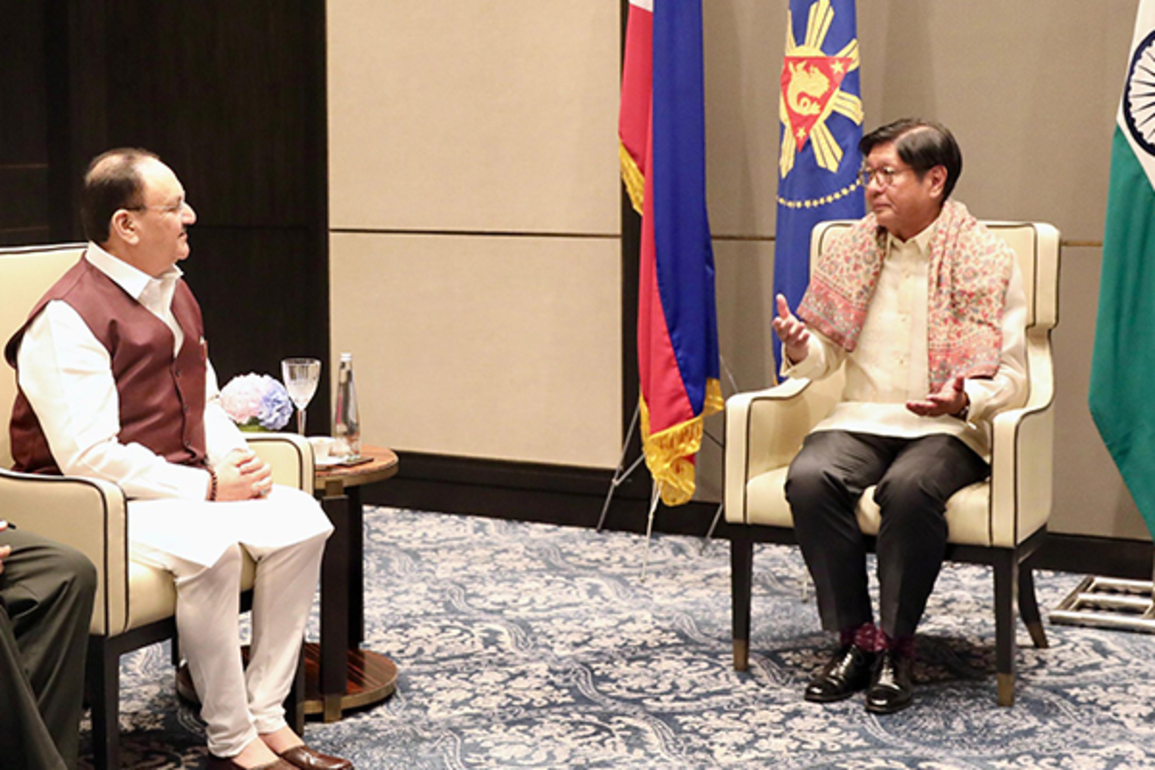 JP Nadda meets Philippines President Marcos in Delhi as part of 'Know BJP' initiative